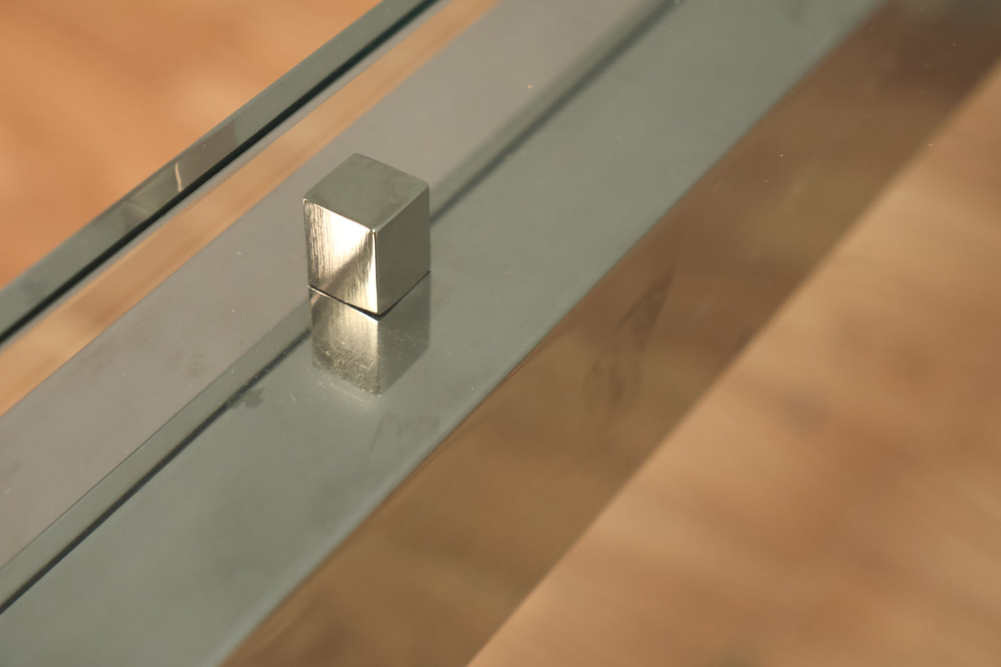 Large Luxe Chrome & Glass Square Coffee Table - ONLINE ONLY