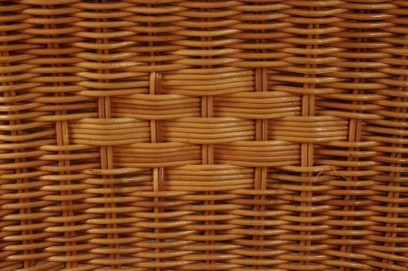 Wicker & Glass Side Table - ONLINE ONLY