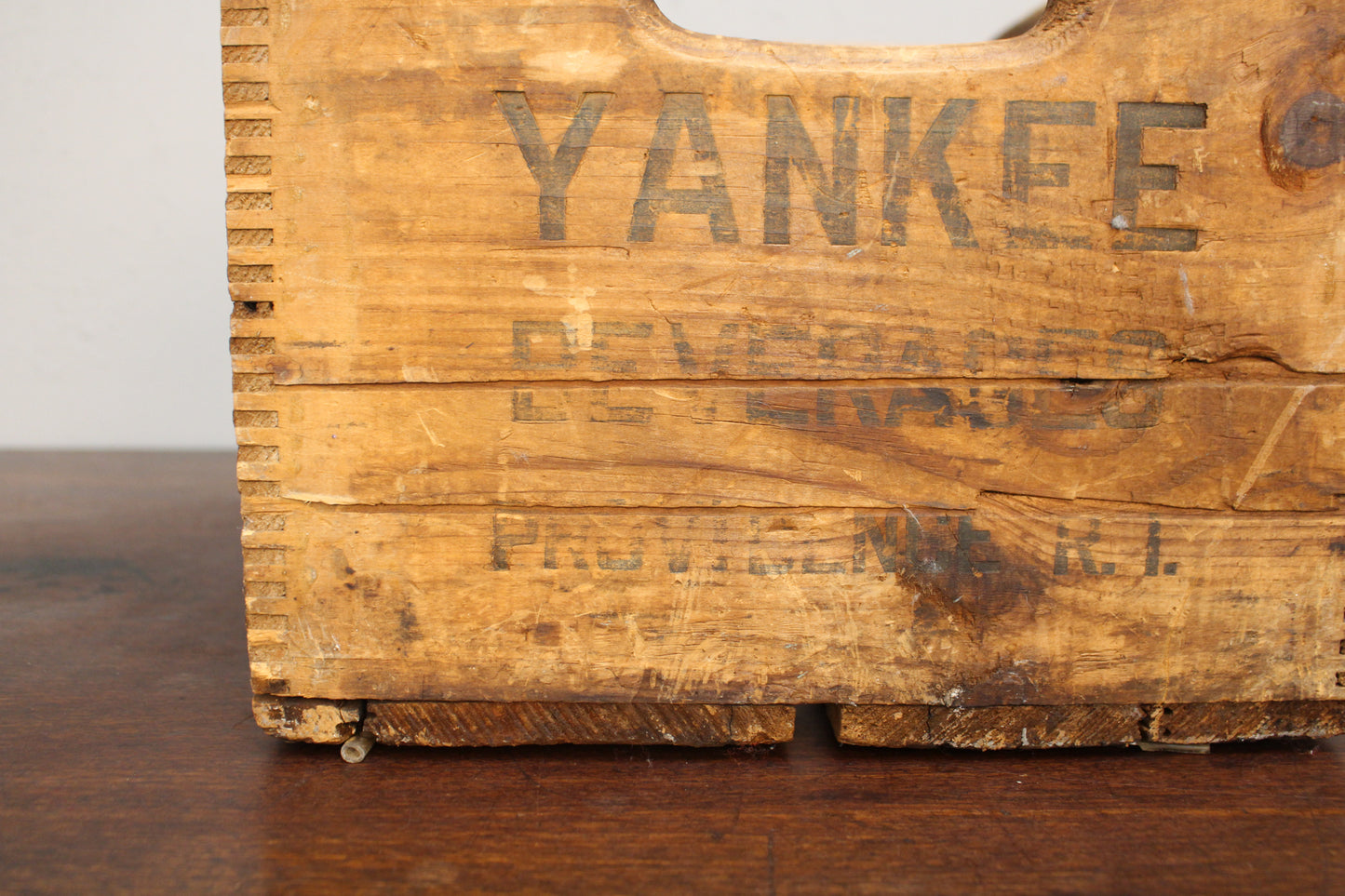 Rustic Wooden Yankee Beverages Crate