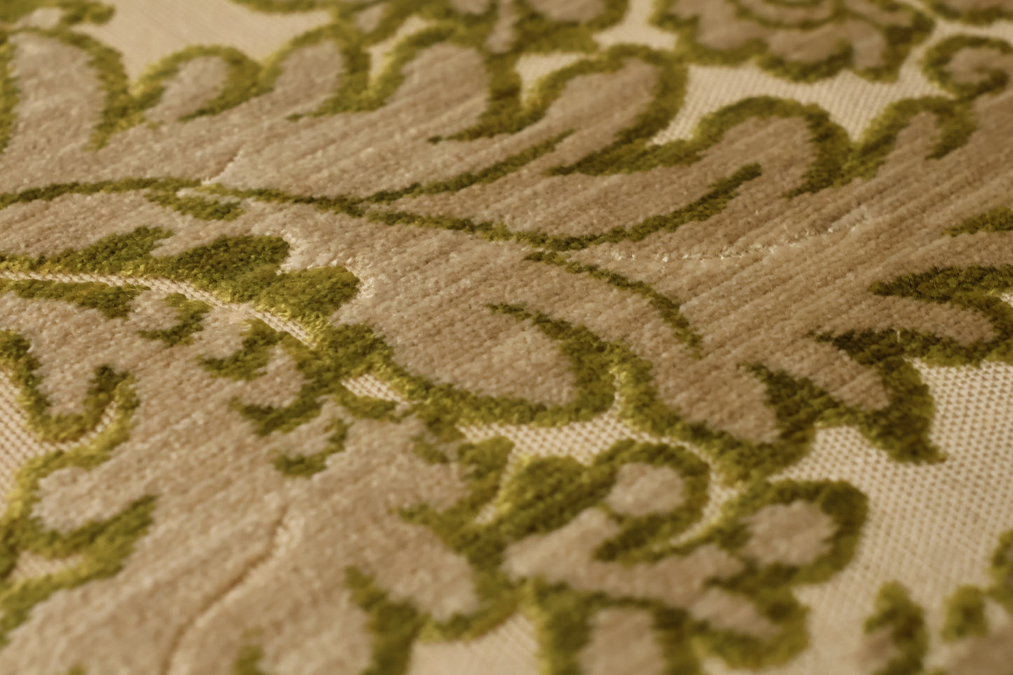 Green-Gold Velveteen Sofa - ONLINE ONLY