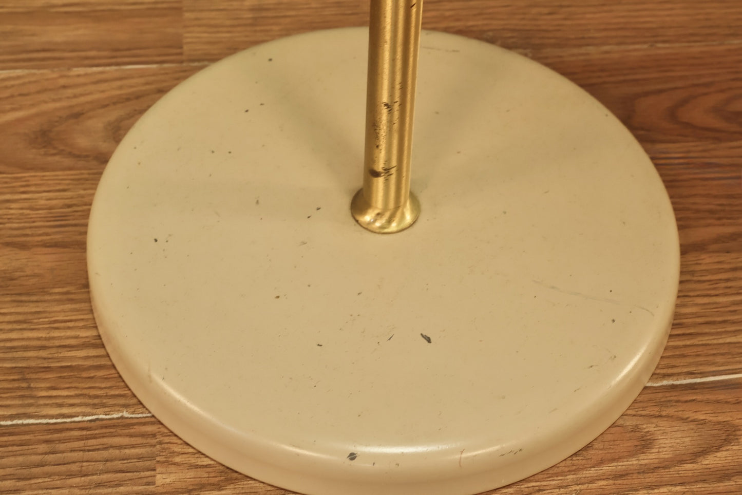 Cream & Gold Tole Floor Lamp