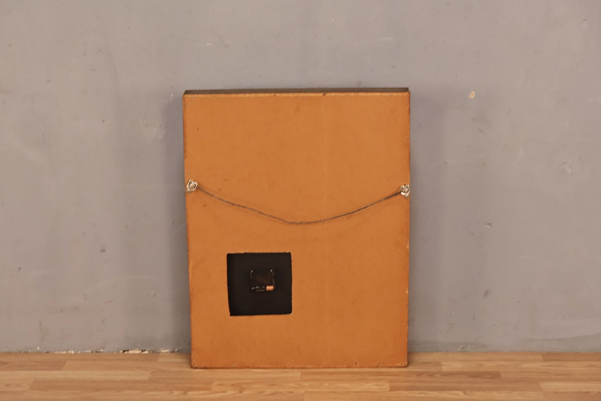 1970s "Misty Wood" Shadowbox Clock Art