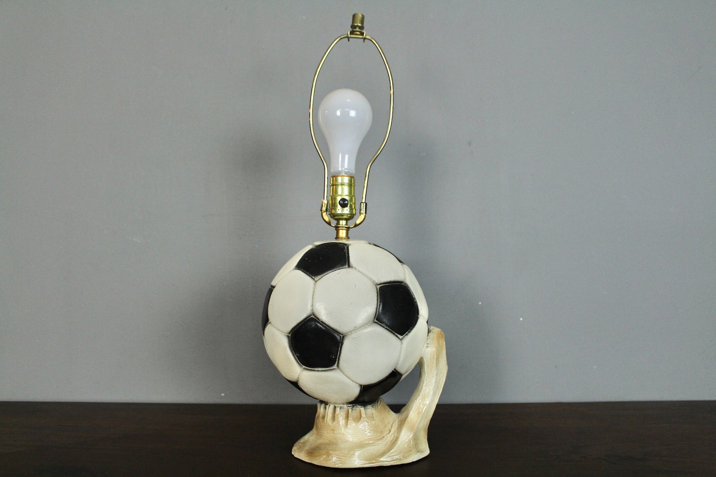 Ceramic Soccer Ball Table Lamp