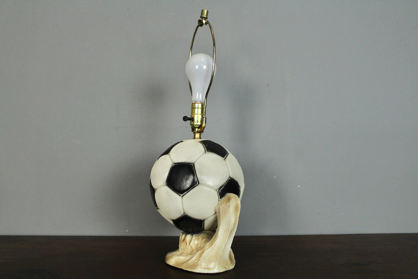 Ceramic Soccer Ball Table Lamp