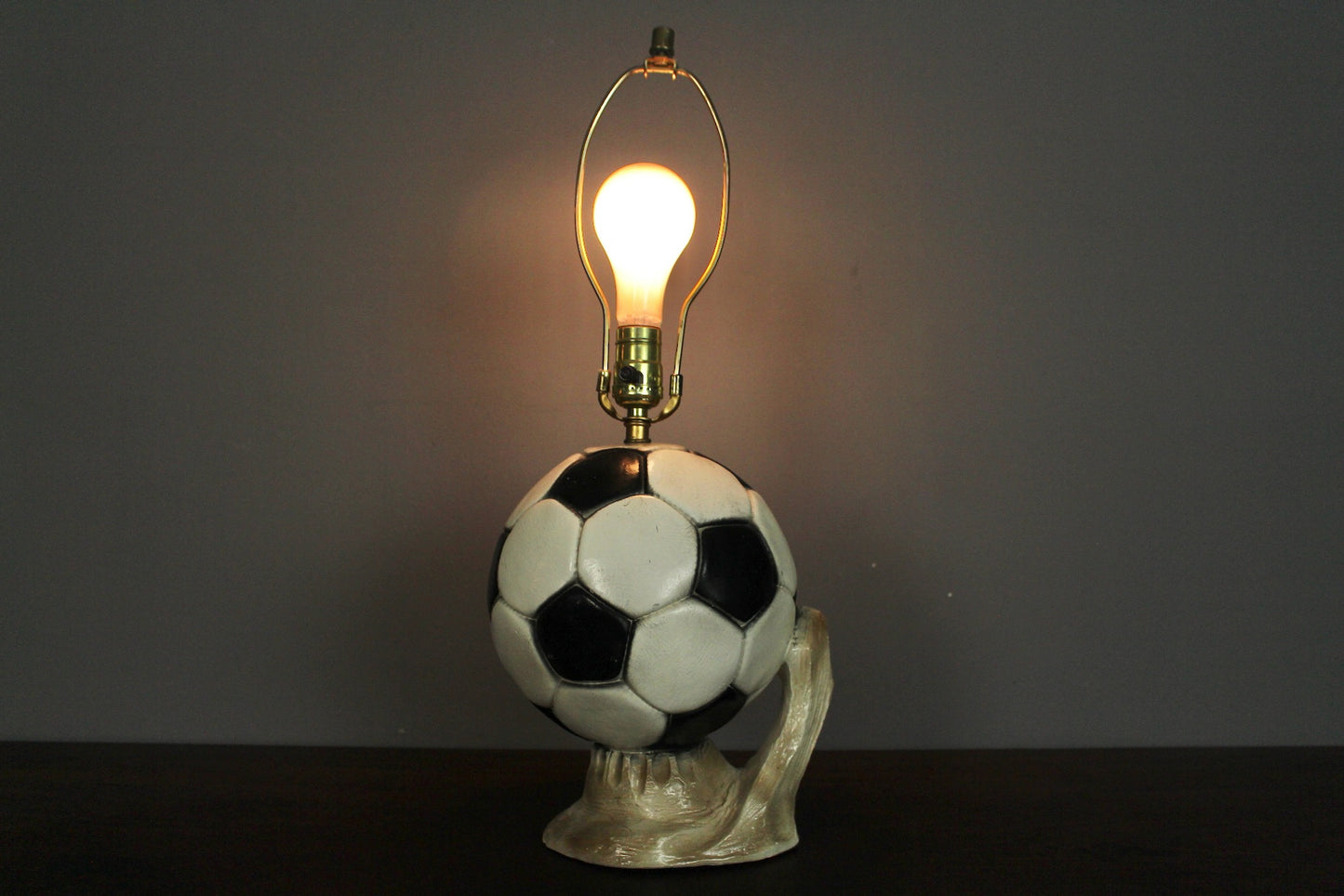 Ceramic Soccer Ball Table Lamp
