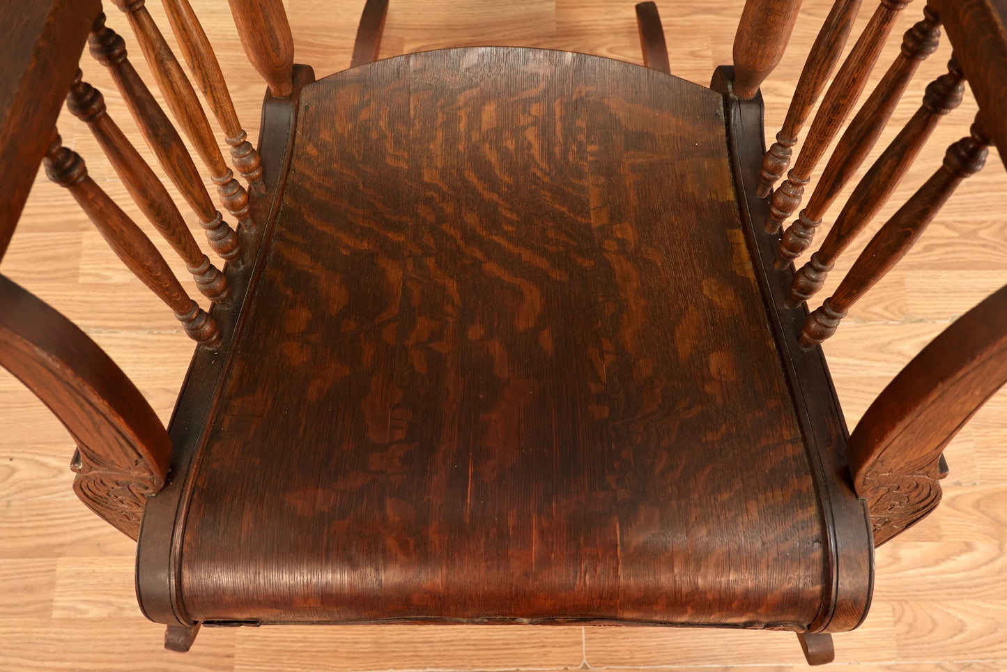 Antique Tiger Oak Rocking Chair