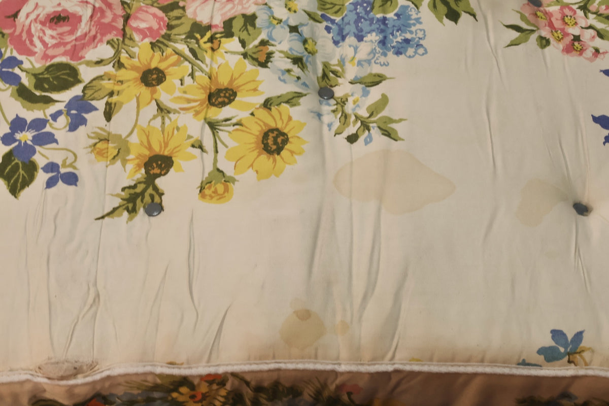 Mid Century "Desert Blues" Sleeper Loveseat - ONLINE ONLY