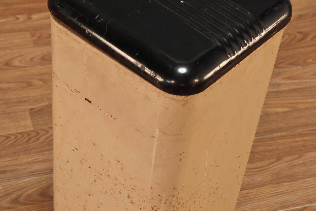 Deco Cream & Black Trash Can - ONLINE ONLY