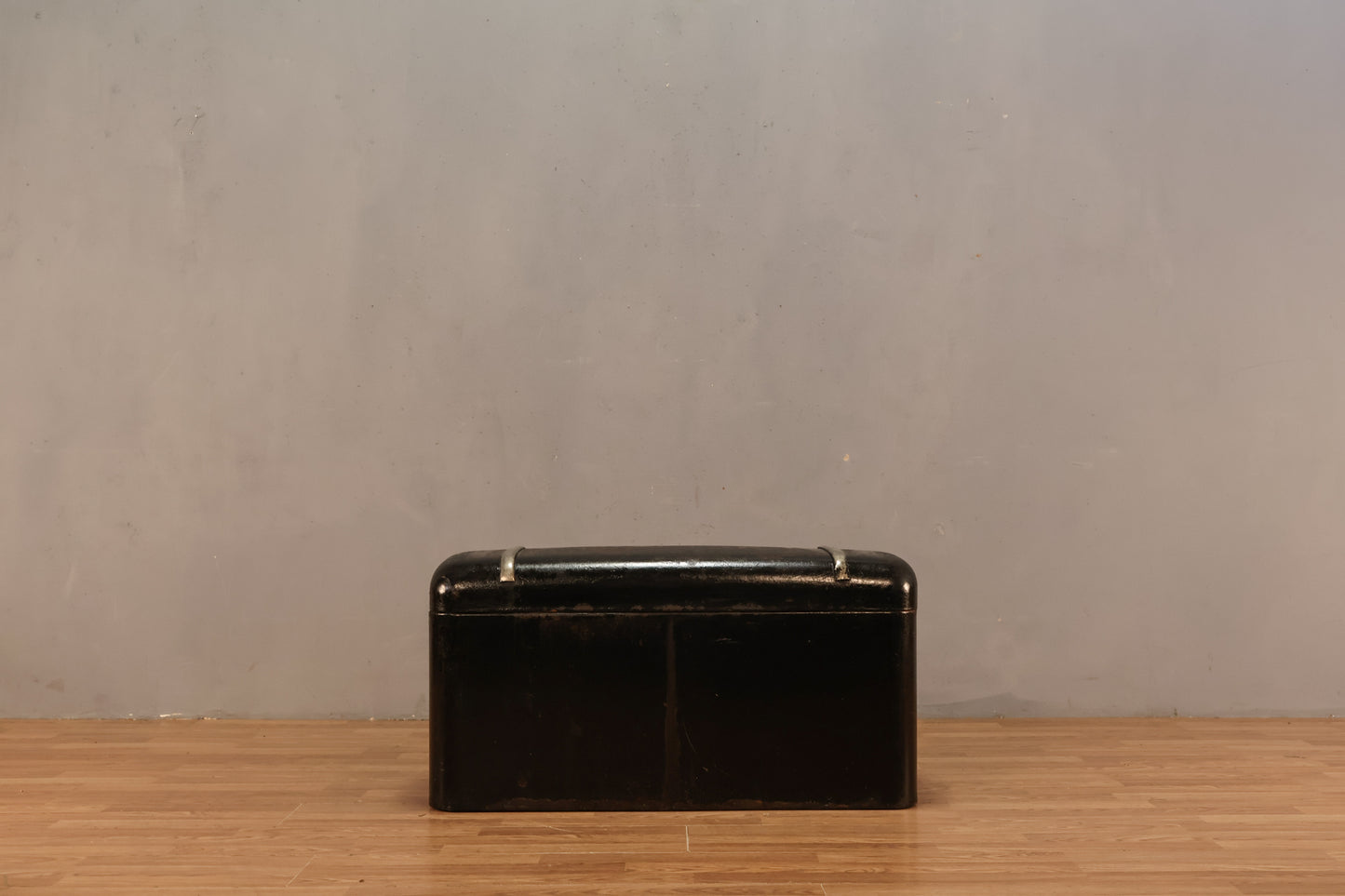 1920s Black Steel Car Trunk