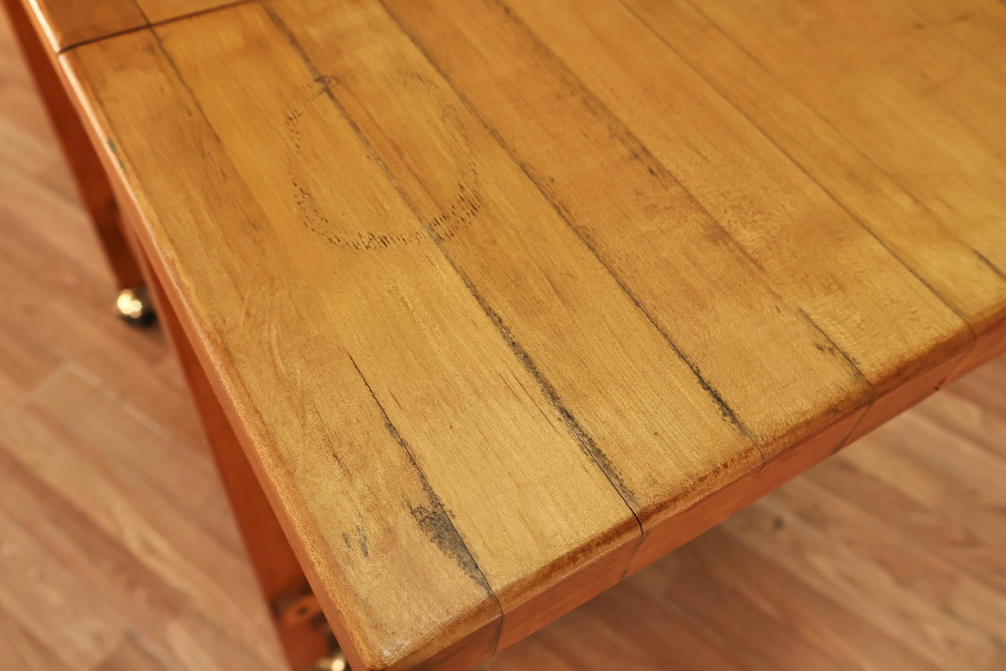 Butcher Block Drop-Leaf Cart