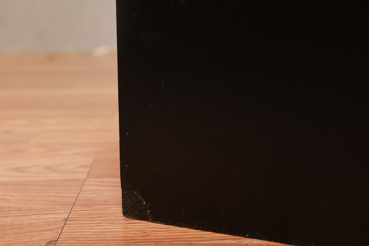 Low Boxy Black Laminate Side Table