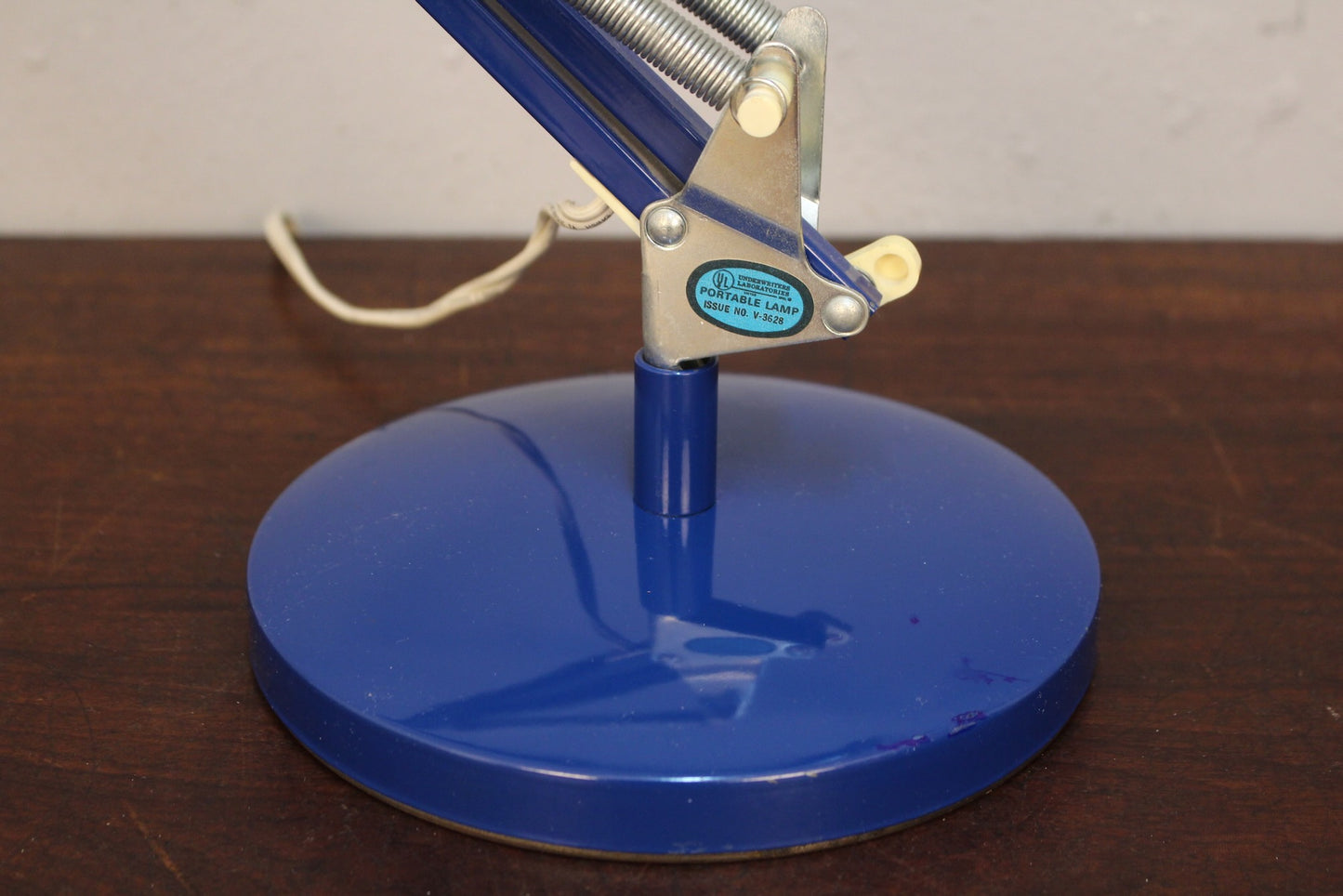 Mid Century Cobalt Articulating Desk Lamp