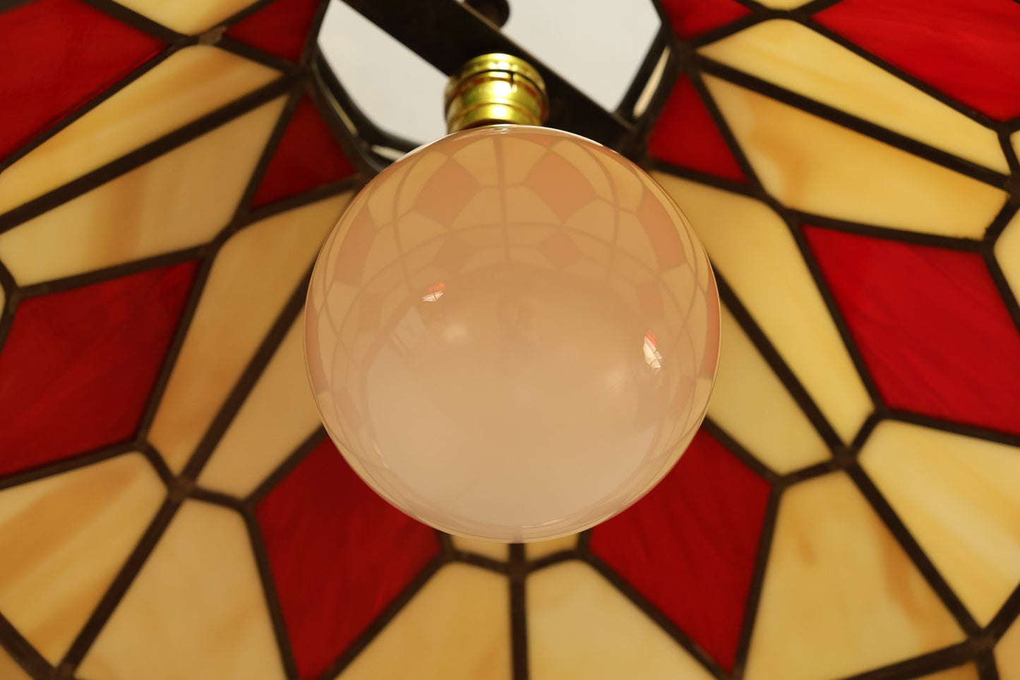 Cherry Vanilla Stained Glass Swag Lamp