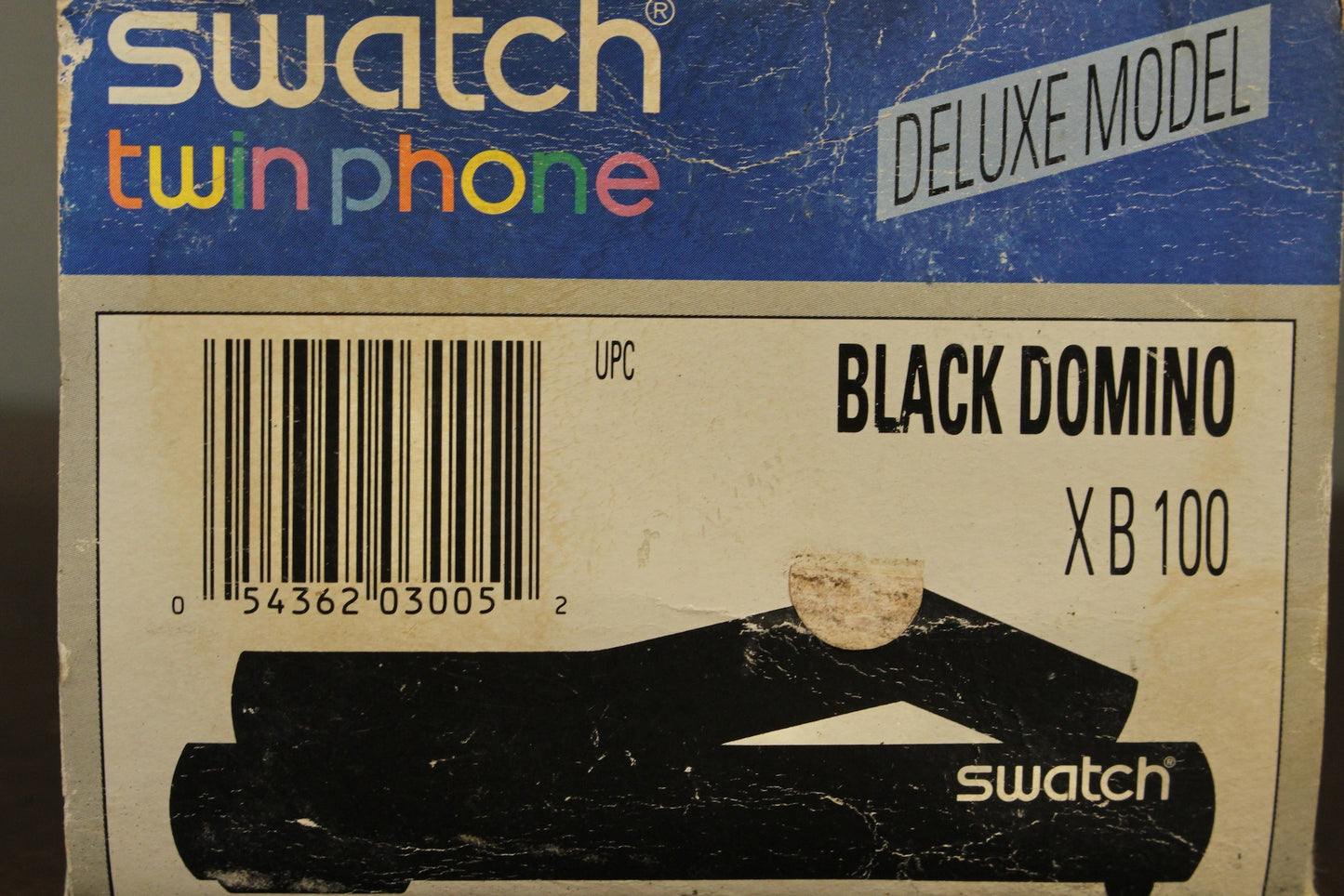 1980s Black Swatch Twin Phone