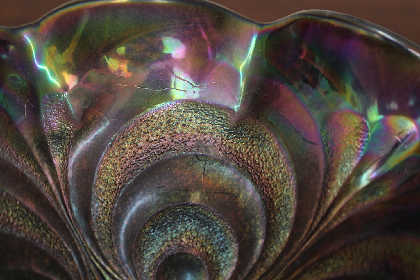 Amethyst Carnival Glass Bowl