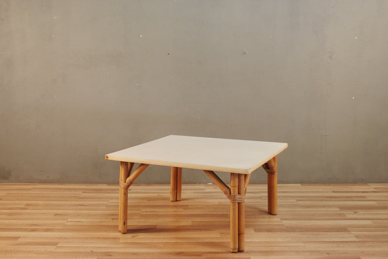 Rattan & Laminate Square Coffee Table – ONLINE ONLY