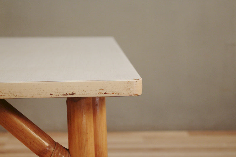Rattan & Laminate Square Coffee Table – ONLINE ONLY