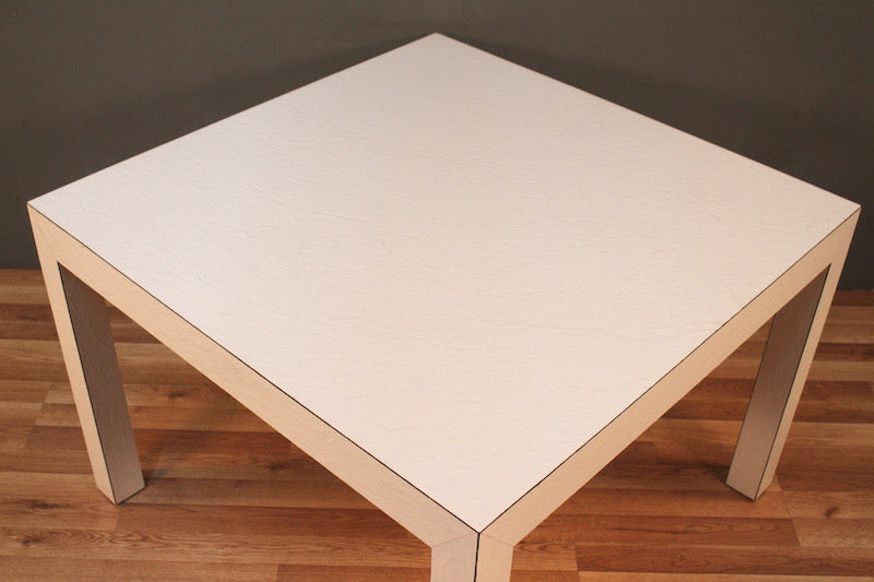 White Textured Laminate Parsons End Table – ONLINE ONLY