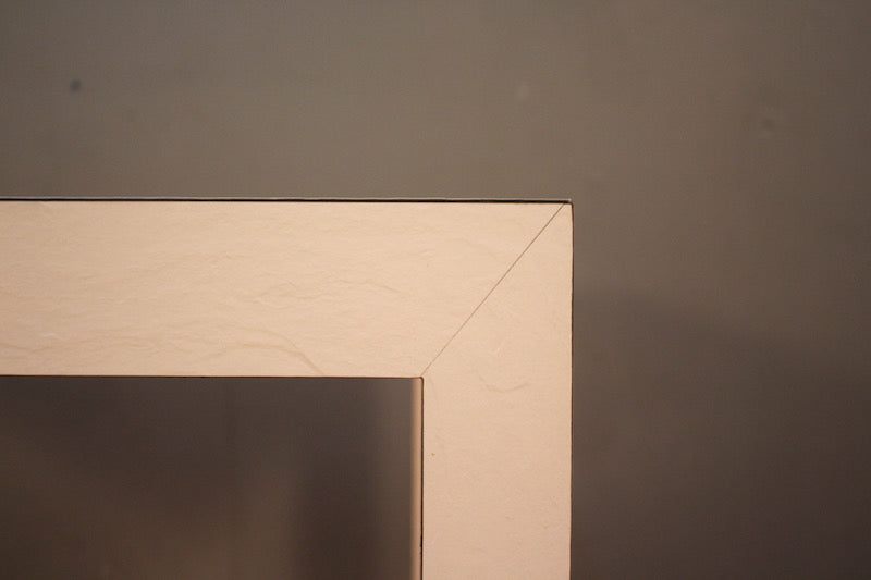 White Textured Laminate Parsons End Table – ONLINE ONLY