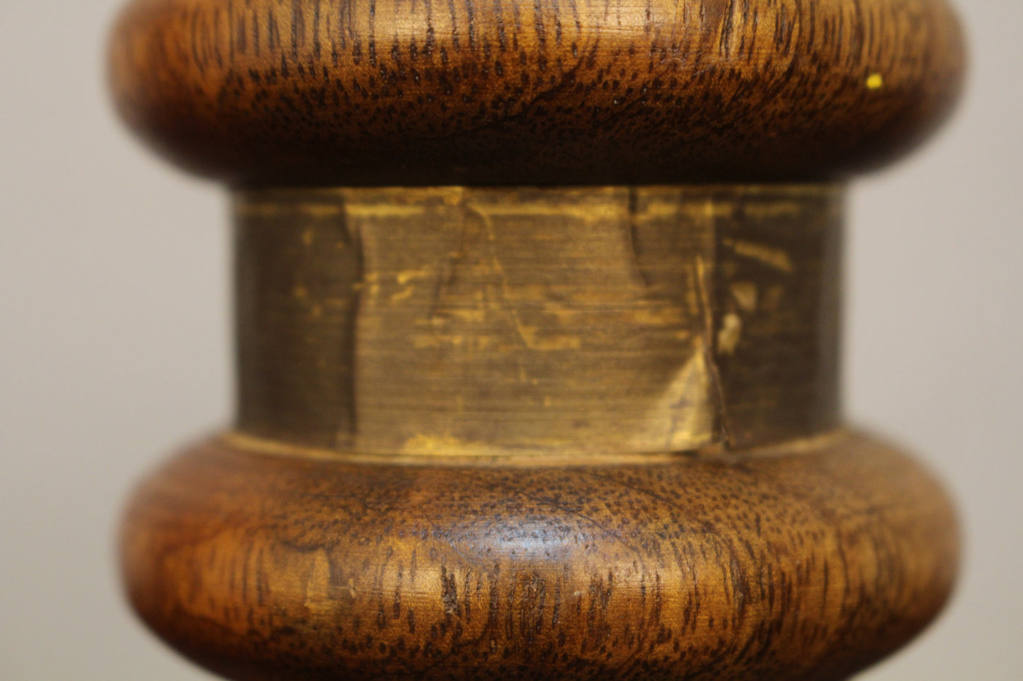 Pair of Wood & Gold Candlesticks