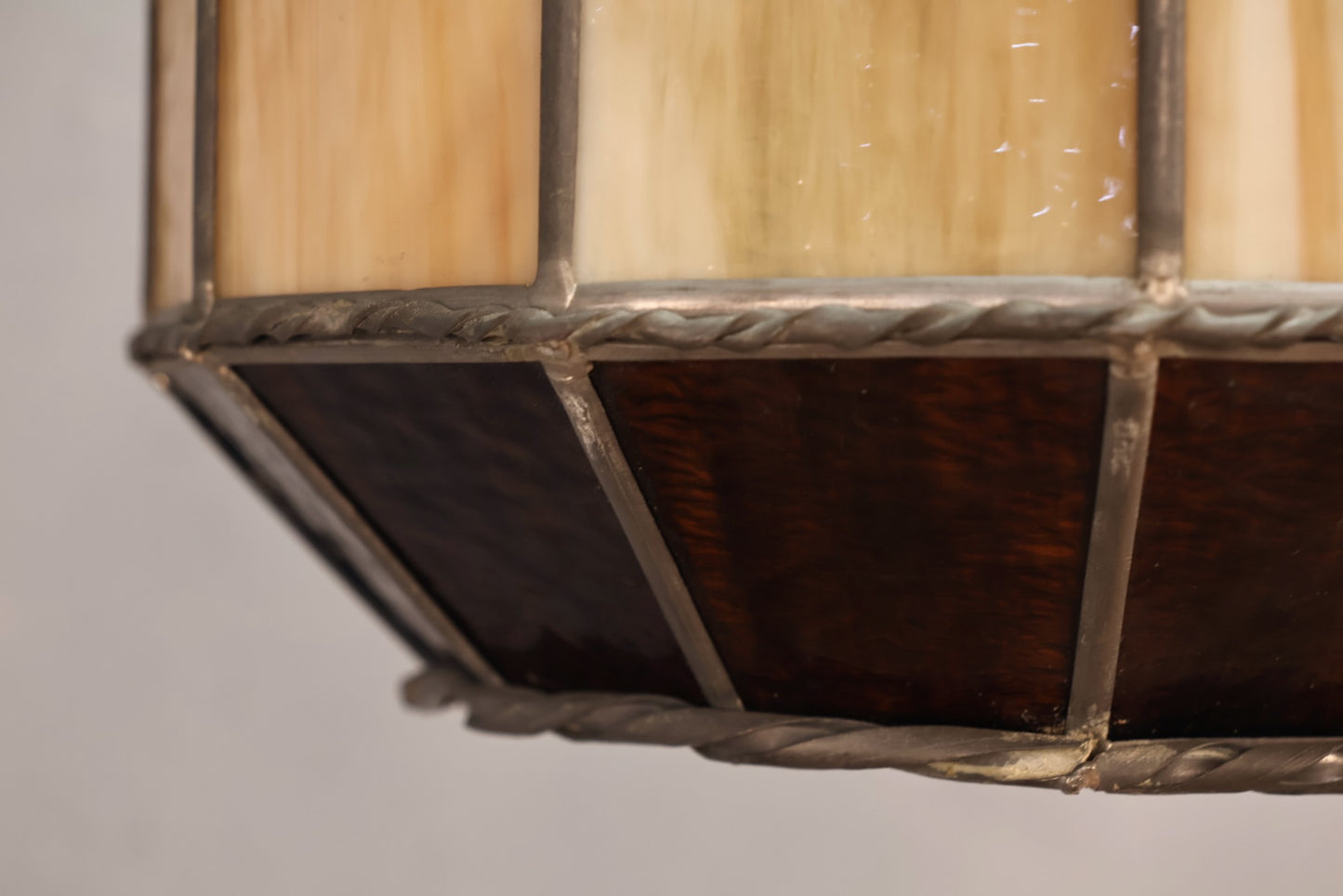 Café au Lait Stained Glass Swag Lamp