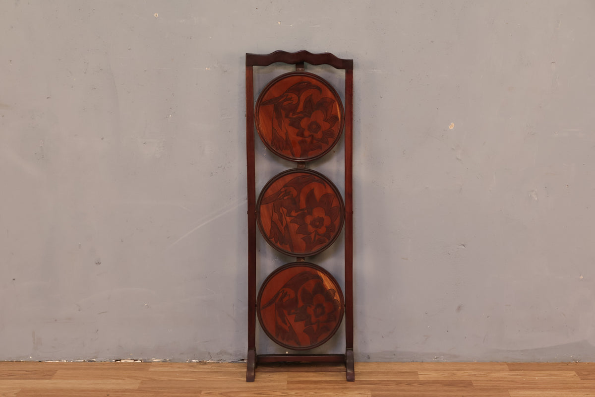 Carved 3-Tier Folding Stand