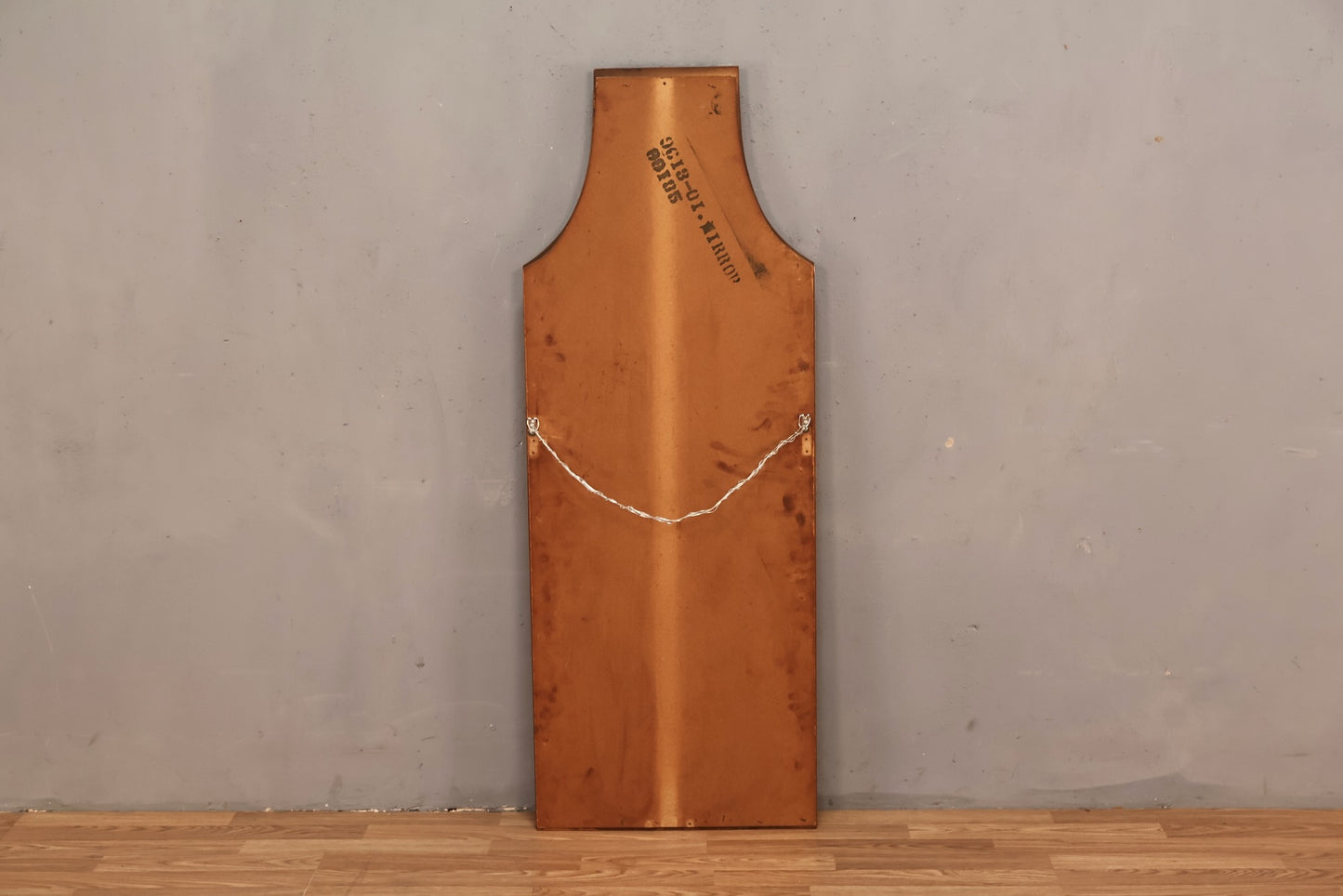 Slim Walnut Arched Mirror