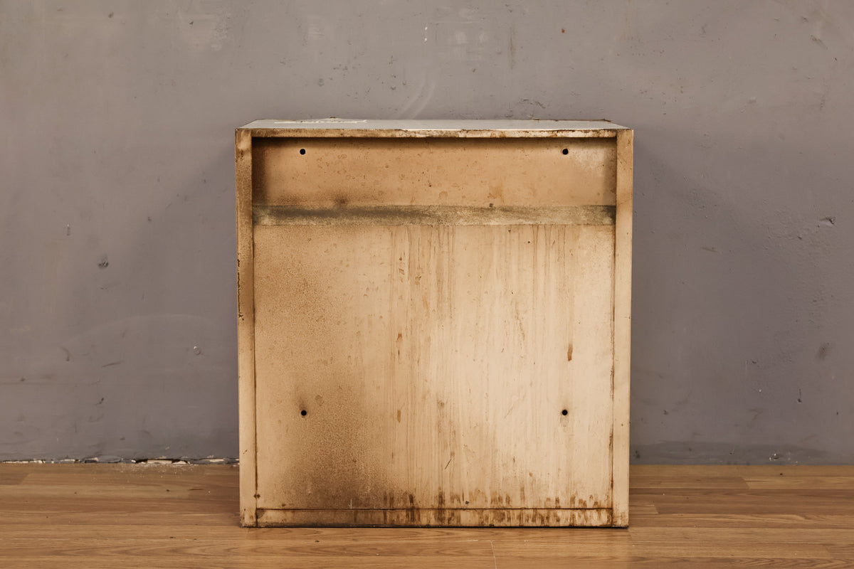 Small Tangerine Metal Floating Cabinet