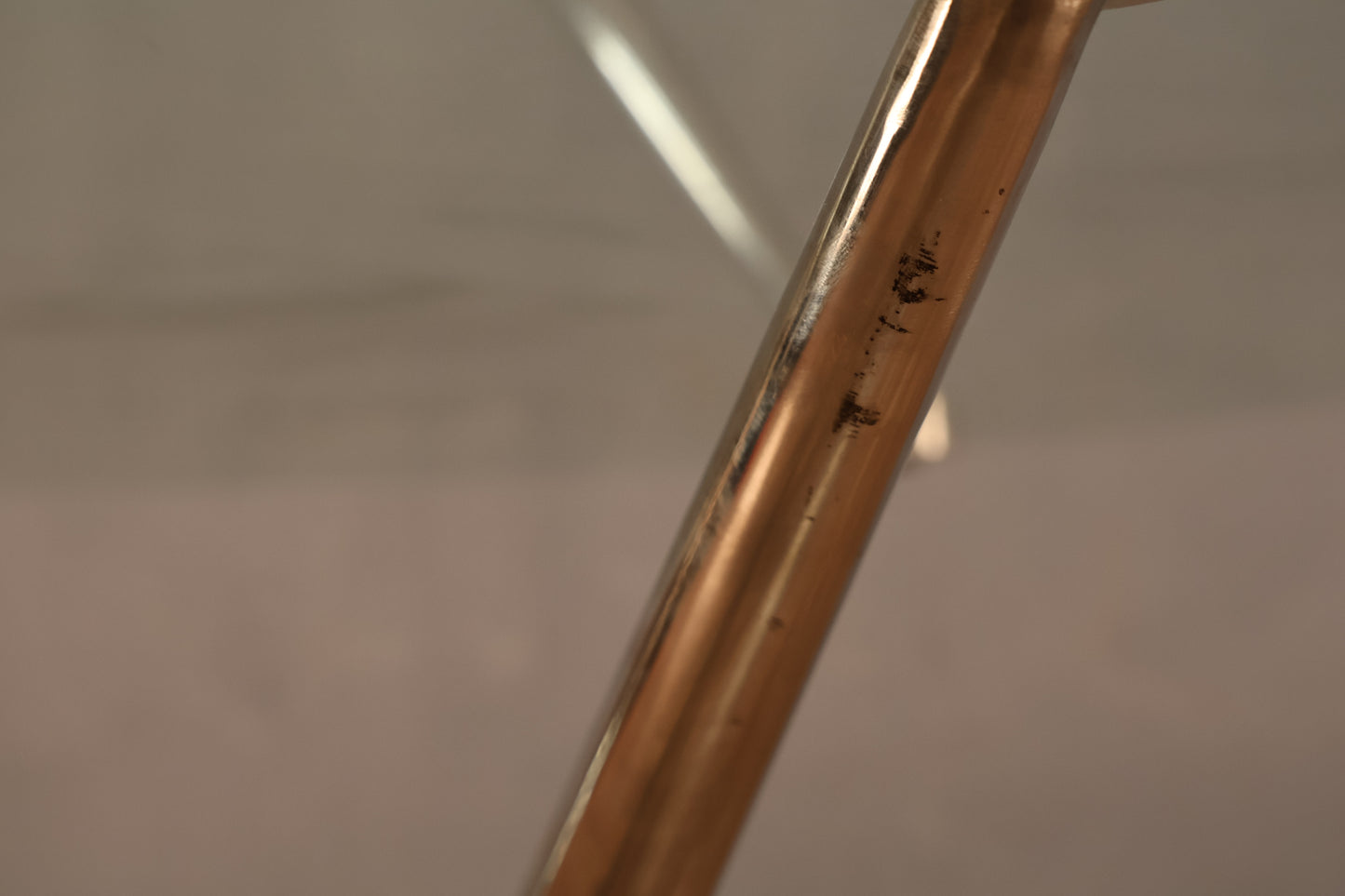 Mid Century Glass & Chrome Tripod Dining Table - ONLINE ONLY