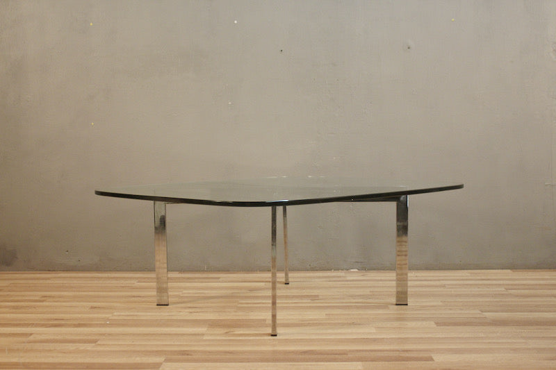 Chrome & Glass X-Base Coffee Table – ONLINE ONLY