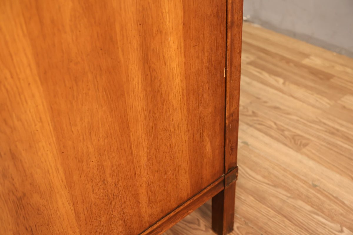 Walnut & Burl 4-Drawer Credenza