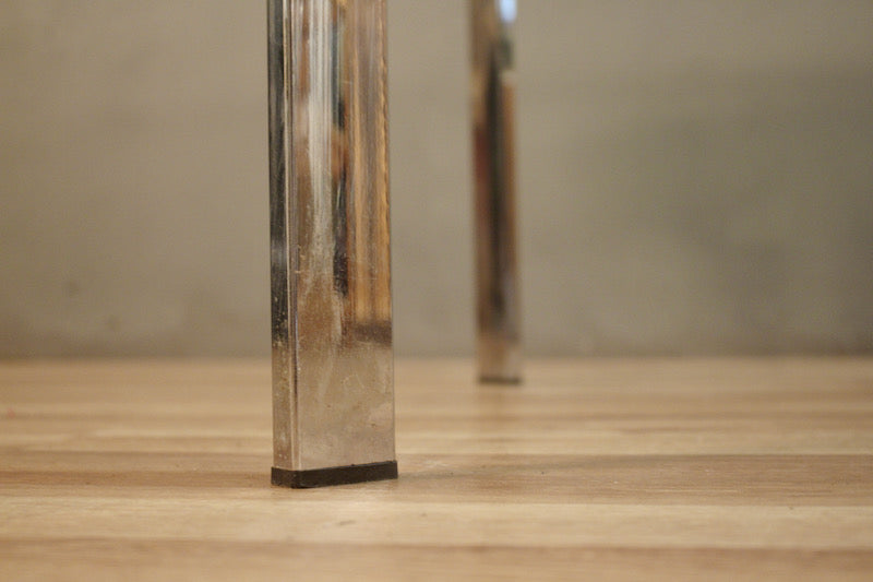 Chrome & Glass X-Base Coffee Table – ONLINE ONLY