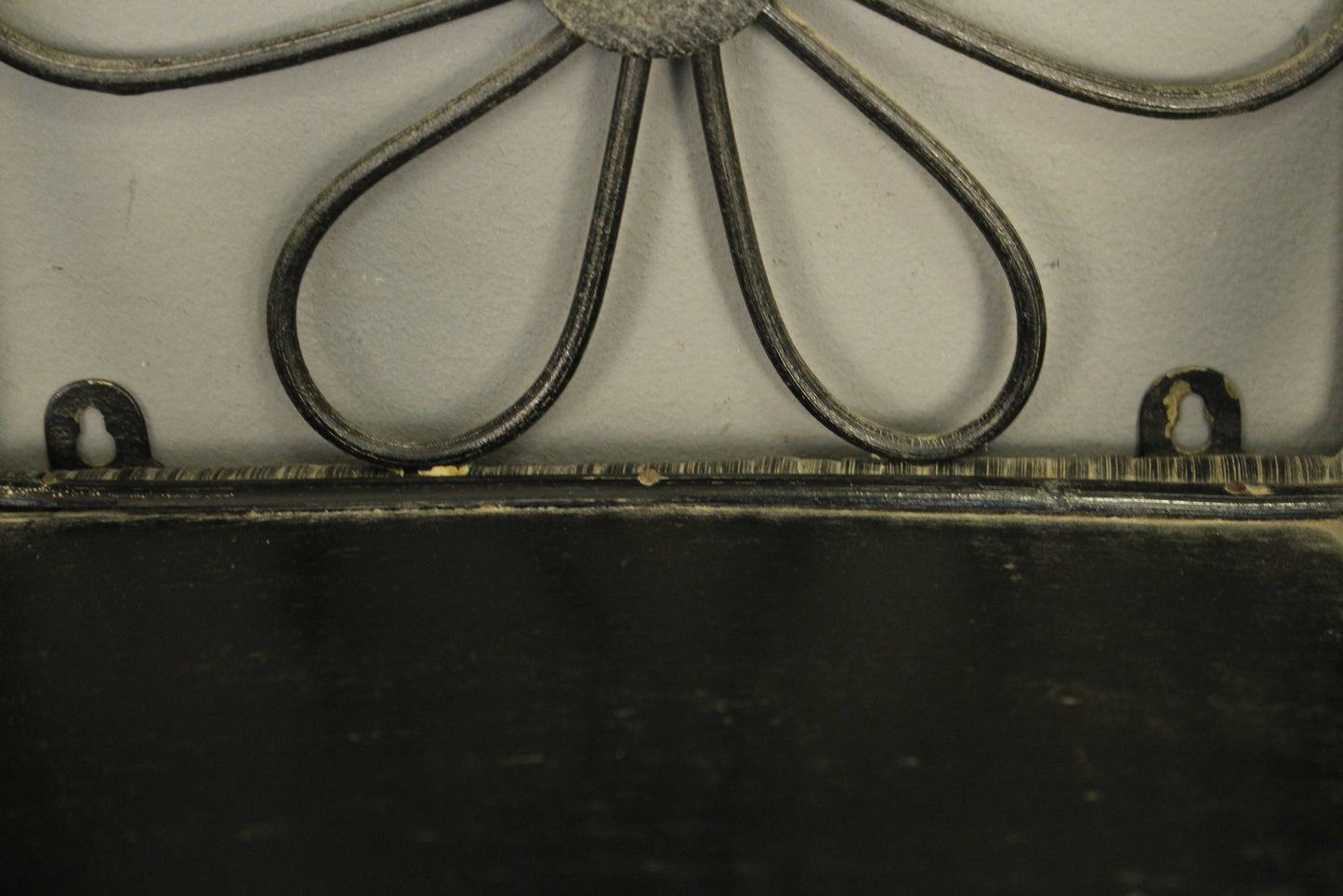 Black Daisy Rattan 3-Tier Wall Shelf