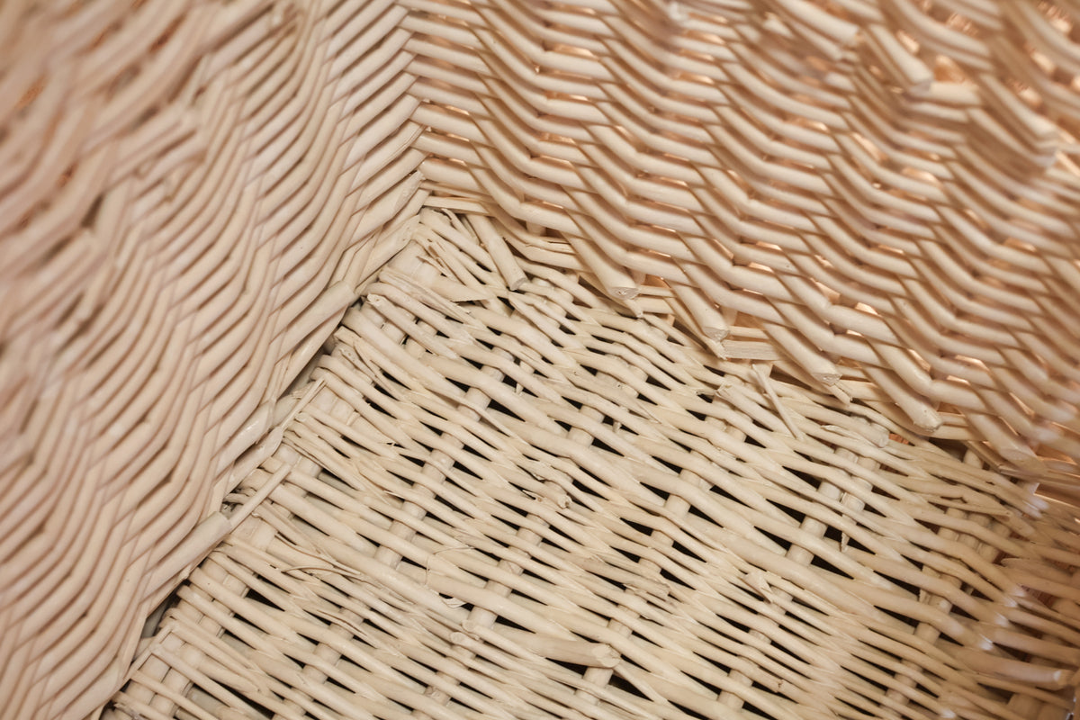 Classic White Wicker Hamper