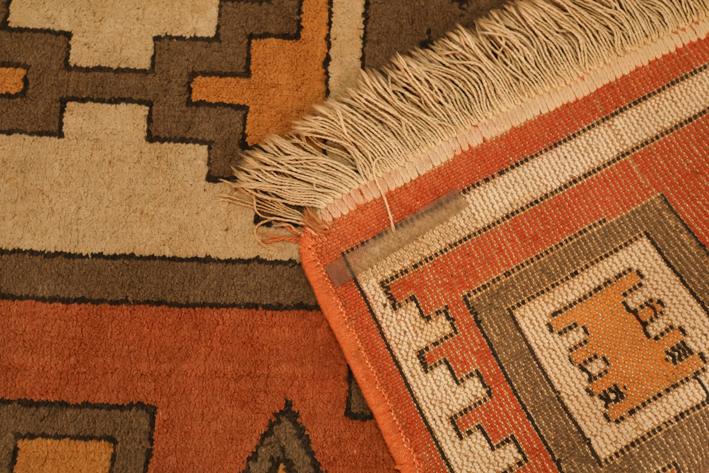 Persimmon Geometric Rug