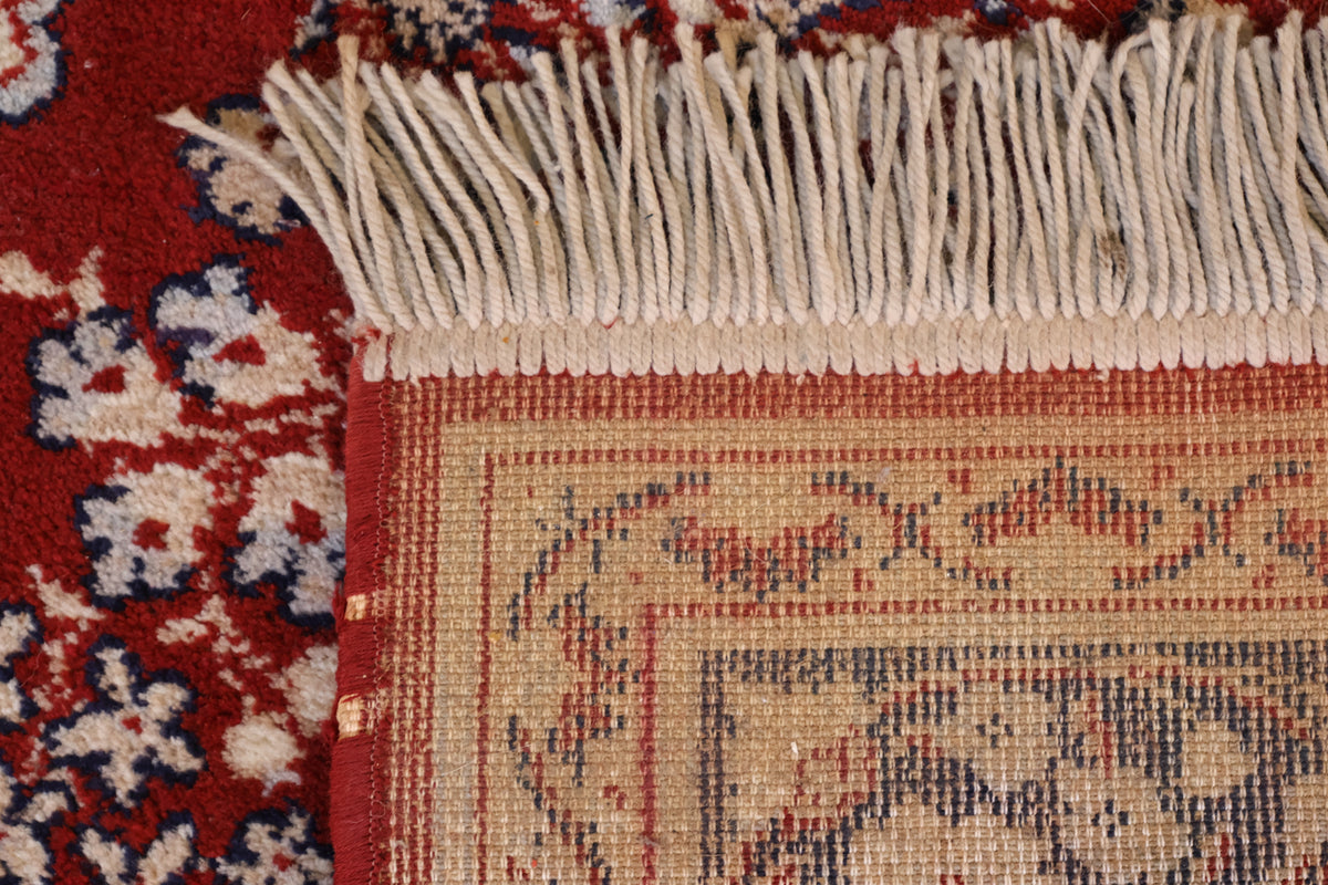 Kirman Crimson Wool Area Rug