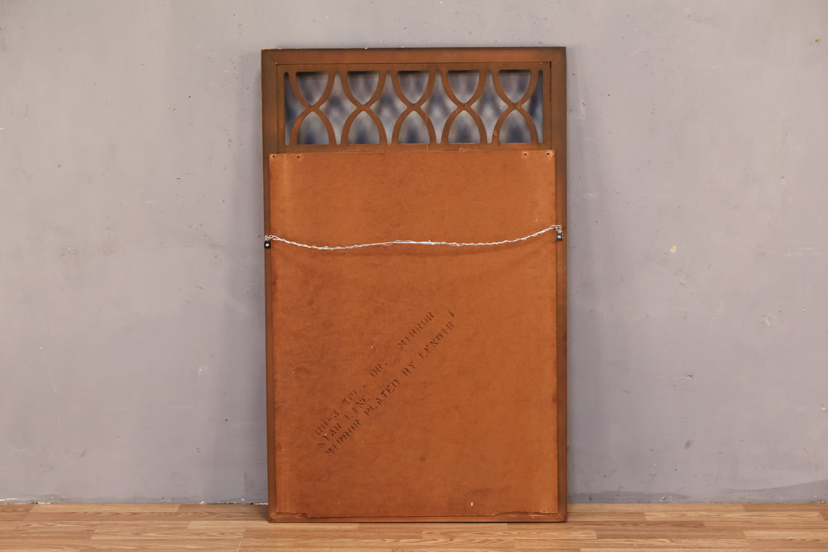 Mid Century Walnut Lattice Mirror