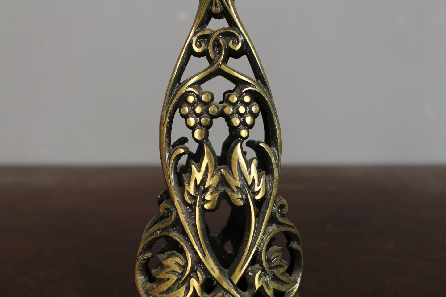 Pair of Brass Grapes Candlesticks
