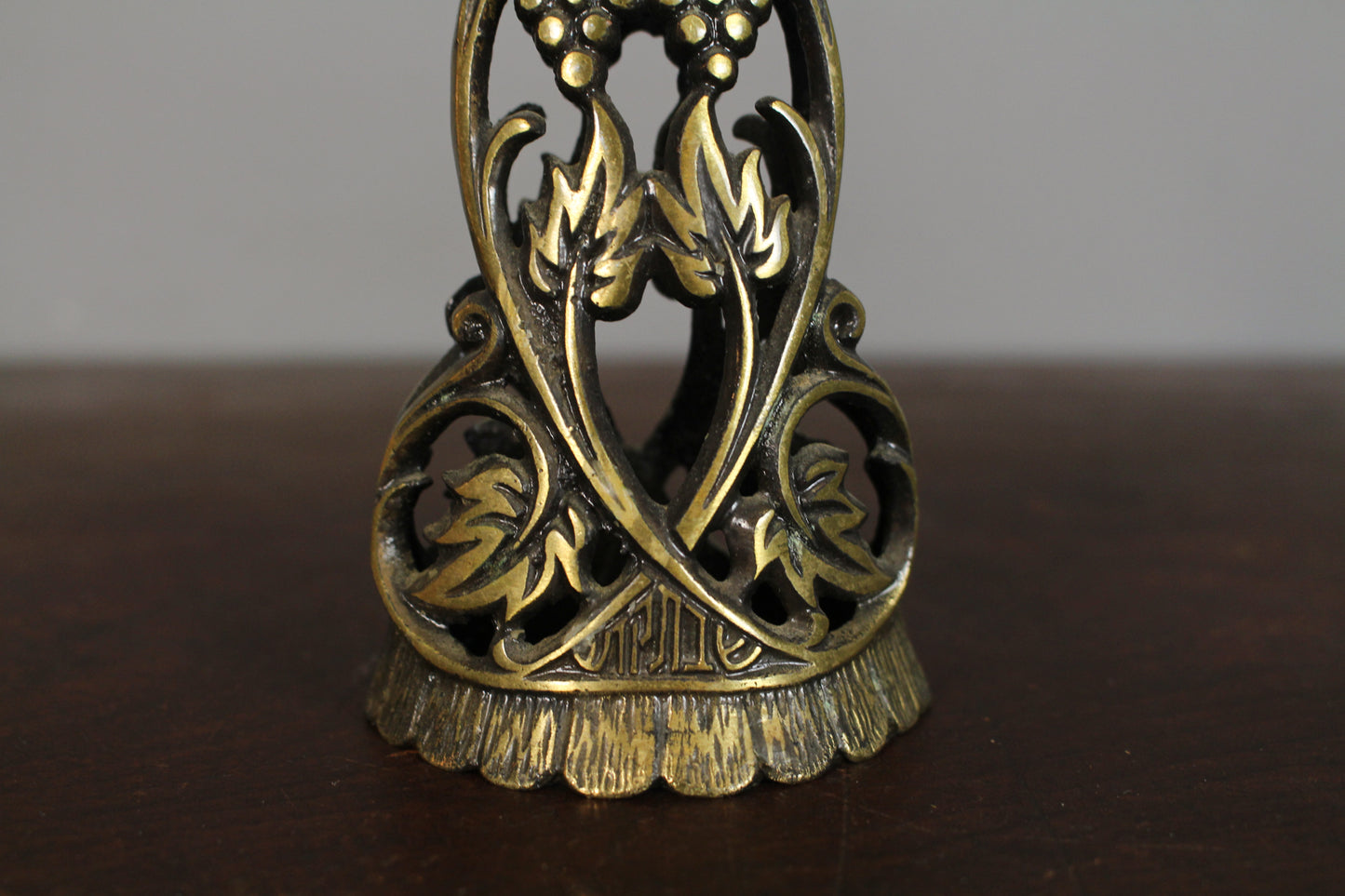 Pair of Brass Grapes Candlesticks