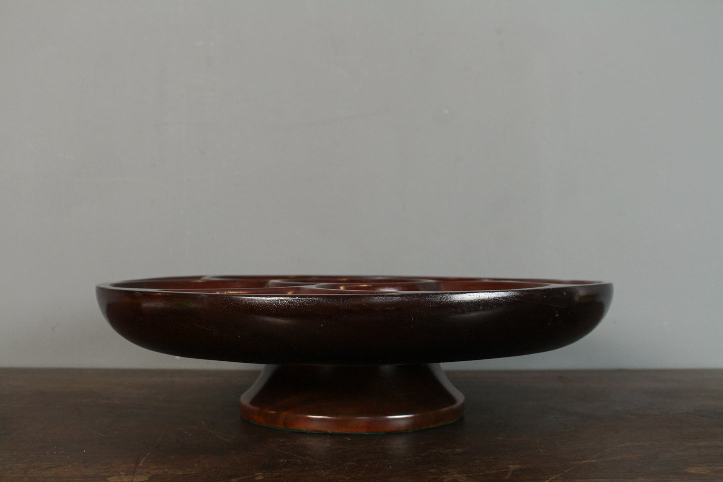 Large Haitian Mid Century Lazy Susan Platter