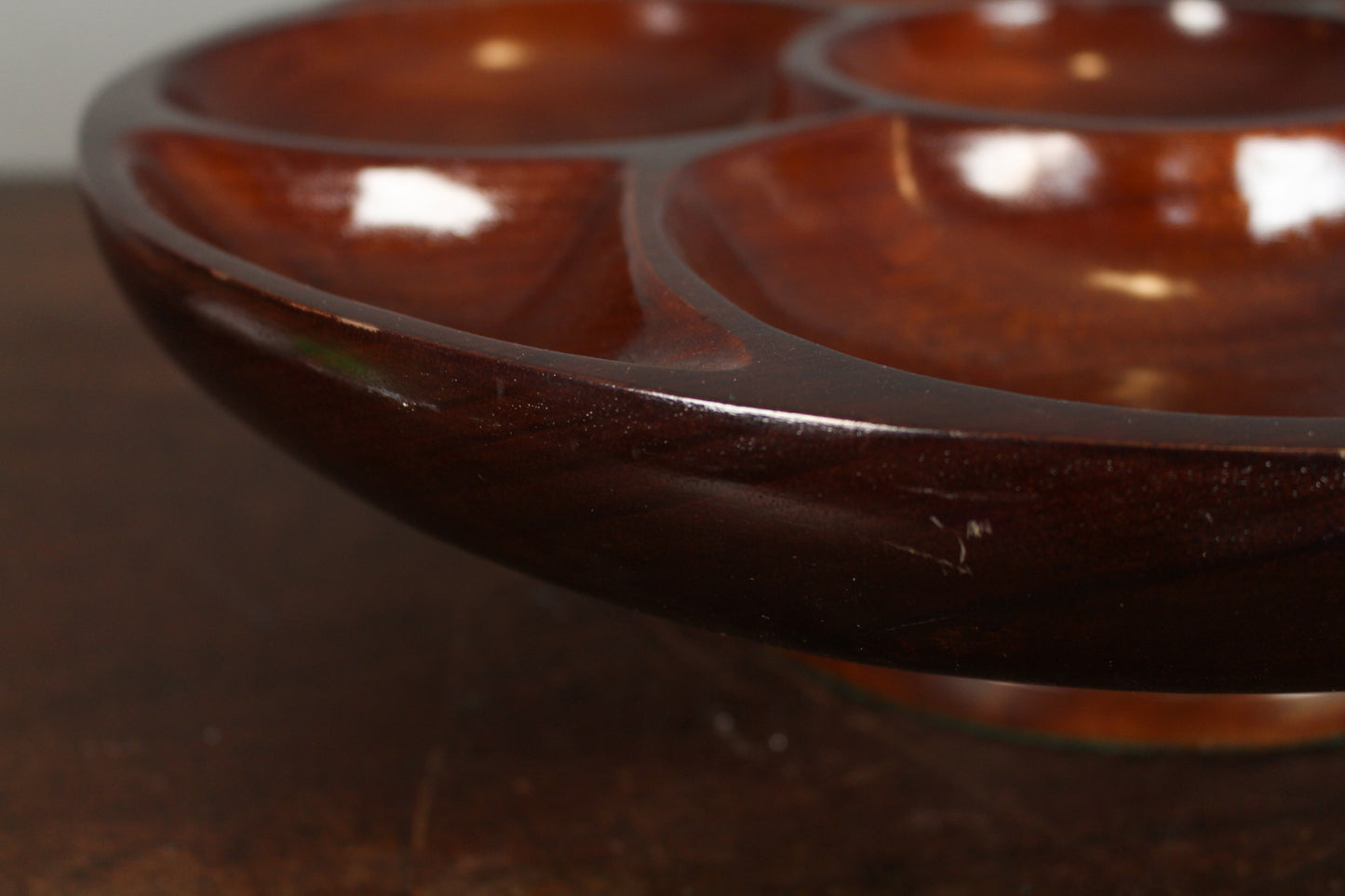 Large Haitian Mid Century Lazy Susan Platter