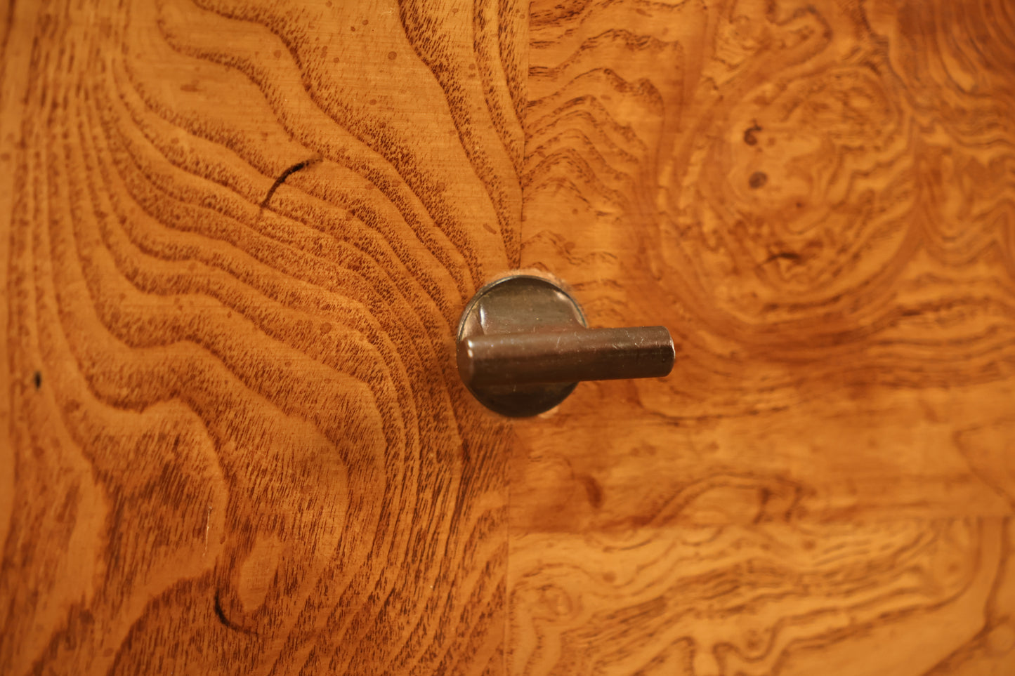 Mid Century Burl 6-Drawer Dresser
