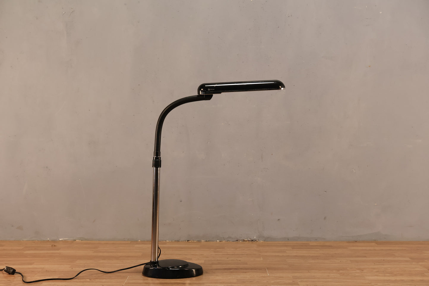 Contemporary Black Gooseneck Floor Lamp