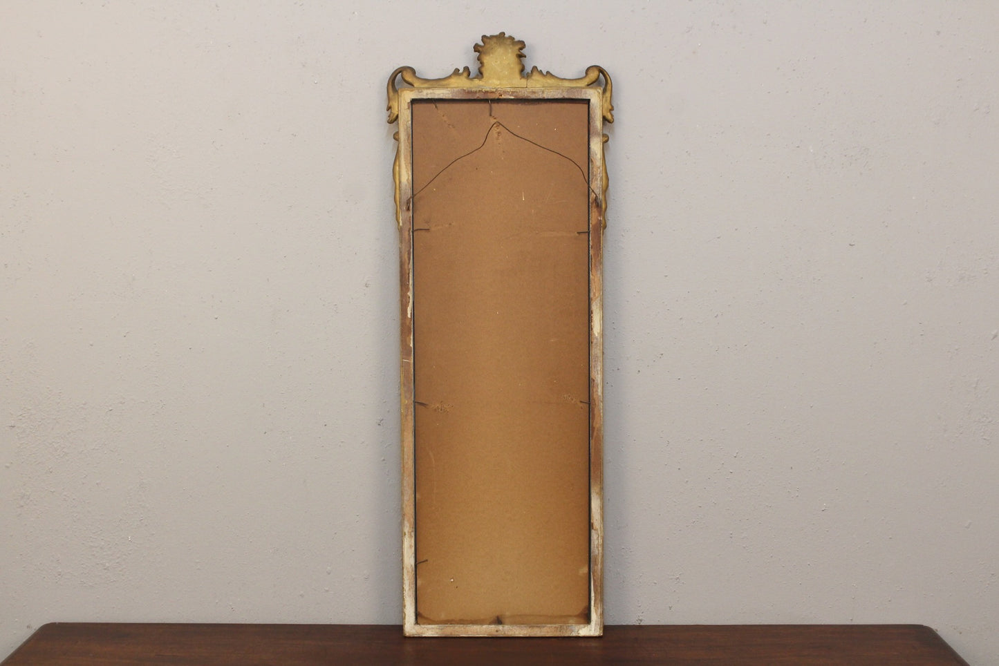 Antique Slim Gilded Mirror
