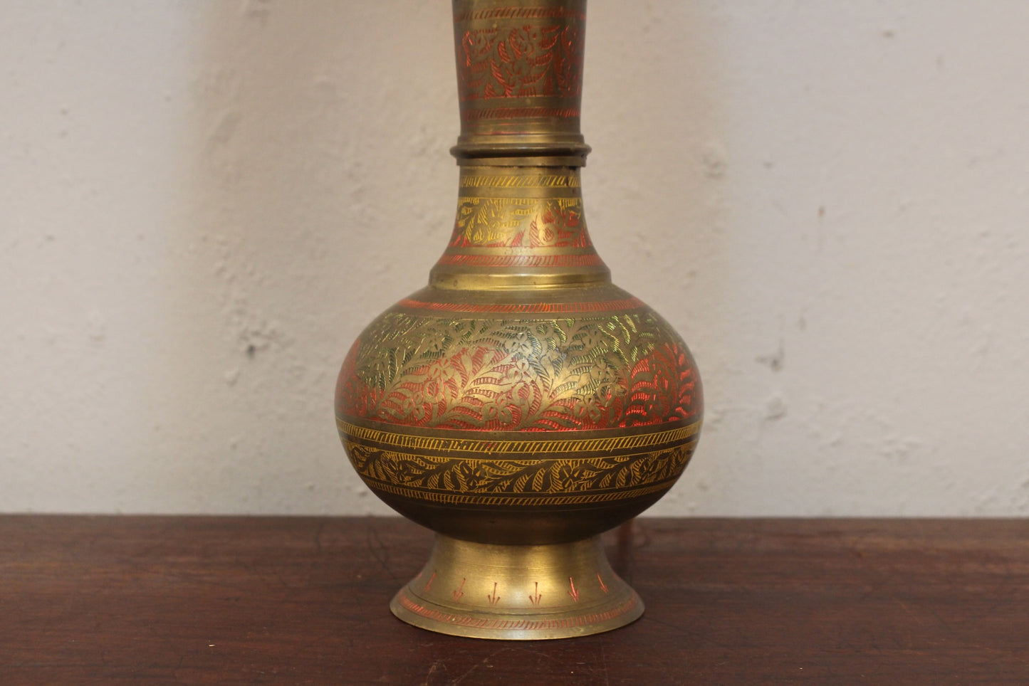Small Etched Brass Table Lamp