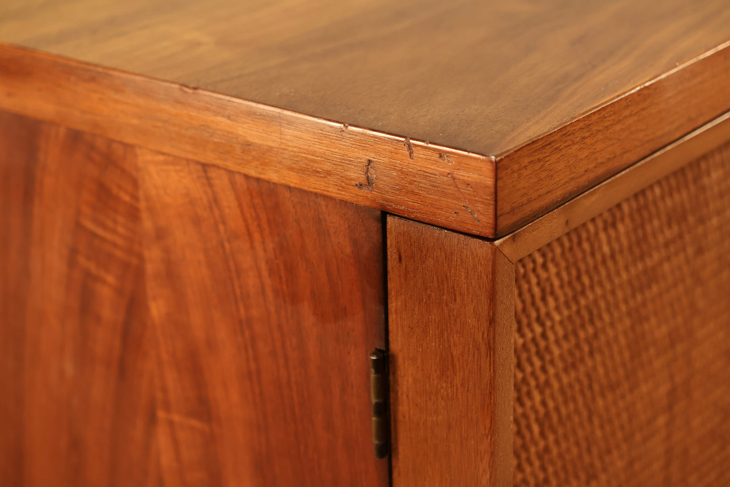 Kent Coffey Walnut & Woven Credenza