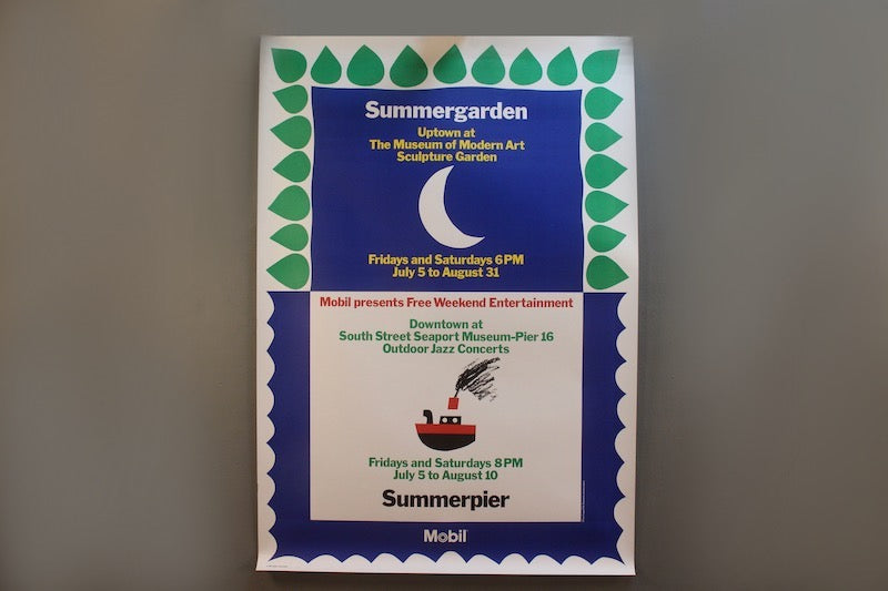 Large 1980s “Summergarden/Summerpier” Subway Poster