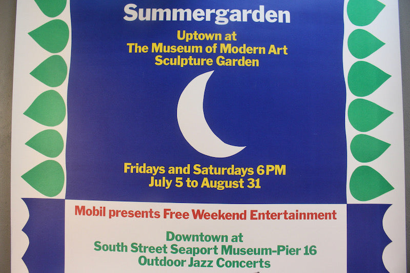 Large 1980s “Summergarden/Summerpier” Subway Poster