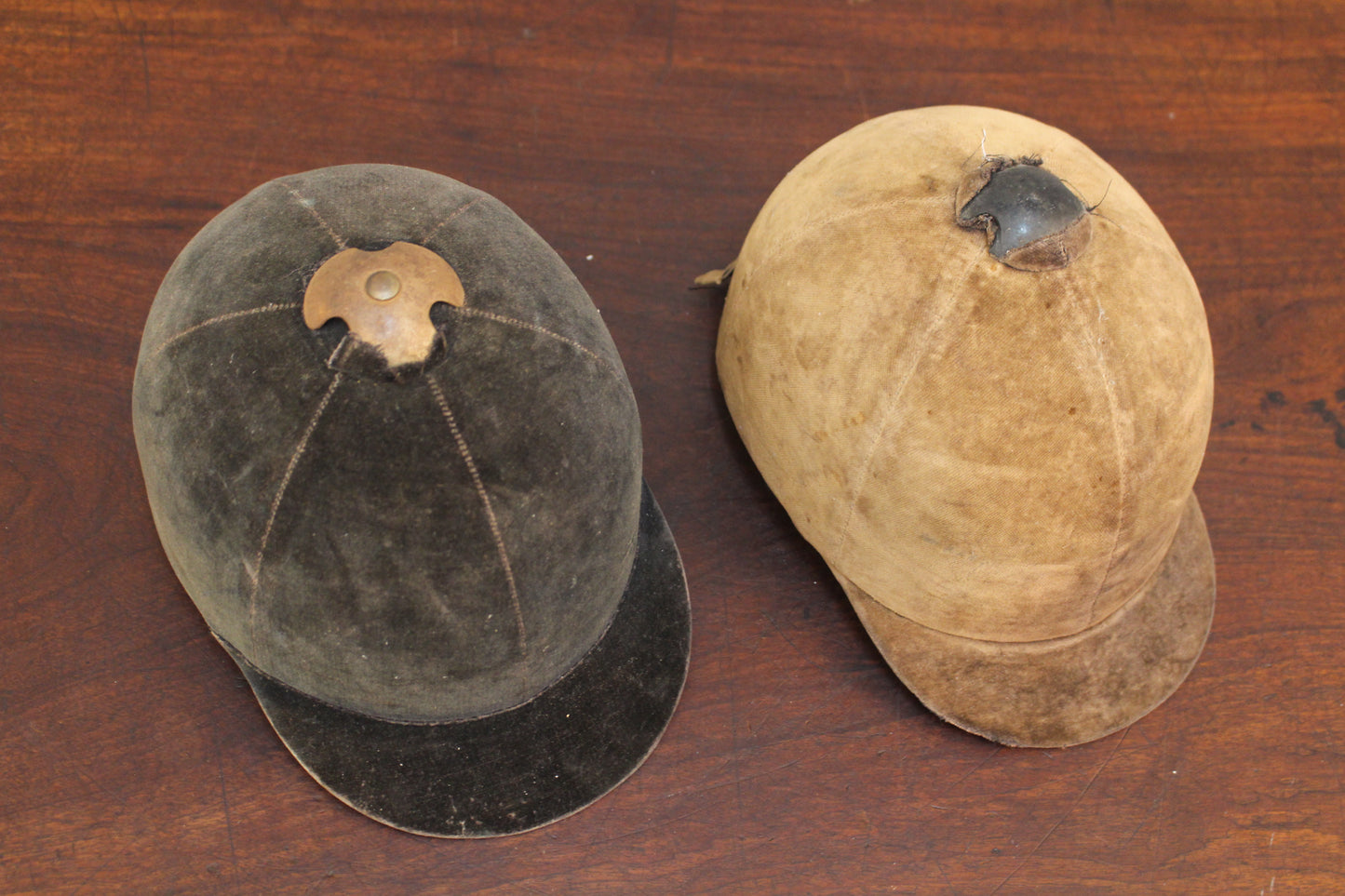 Pair of Equestrian Helmets