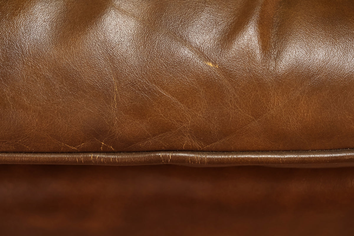 Mid Century Sepia Vinyl Executive Desk Chair